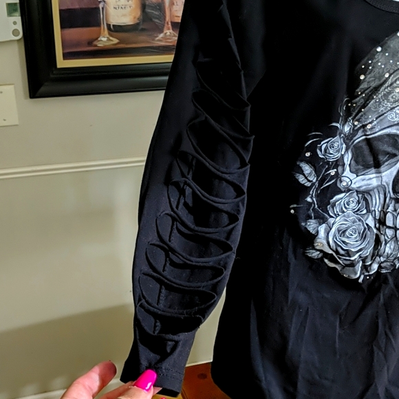 Final price - (New) Skull jeweled long sleeve T-shirt - Picture 5 of 7